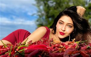 Sonarika Bhadoria is an angelic beauty in red